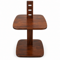 Dark Brown Solid Beech Adjustable Laptop Side Table